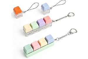 Realjoy 4 stycken tangentbordsfiddleleksaker, Fidget tangentbordsnyckelring, tangentbordsfiddleleksaker, tangentbordsleksaker