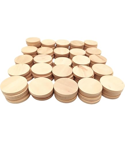 EXCEART 10 stuks ronde houten schijven, onafgewerkt gepolijst grenenhout, 8 cm, decoratie, foto-rekwisieten, doe-het-zelf knutselen, schilderen voor kinderen