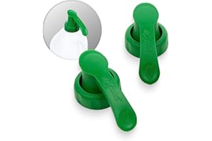 CARASELLE Topster Milk Top Pourers (Green) - Milk Bottle Pourers for Plastic Bottles, for Semi-Skimmed Milk Plastic Milk Bottles, Eliminates Milk Spillage, Mess & Drips Around The Kitchen & Fridge, (1 Pack)