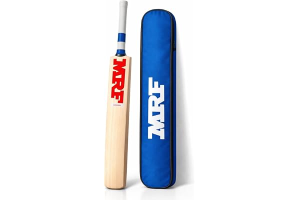 Full Size Kashmiri Willow Cricket Bat SH Thick Edge Power Hitting Hard Pressed Blade Perfect Balance Suitable for Hard & Soft Tennis Ball Free Protective Cover