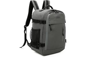 RAYKONG Mochila Cabina Ryanair 40x20x25cm (20L) | Mochila Viaje Avion Impermeable | Equipaje de mano Resistente | Mochila Para Senderismo | Escolar | Trabajo | Gris