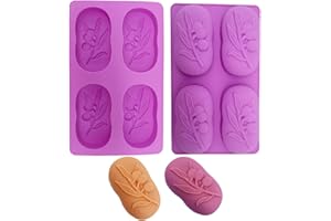 WYAHYQ Stampi in silicone kit Sapone fai da te Per la produzione di sapone,dolci,candele,4Cavities Ovale