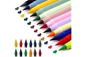 RUIYDZ 26 Stück Unendlicher Bunt Bleistifte Graffiti Stifte Set,13 Farben Ewiger Bleistift mit Radiergummi Stift Buntstifte Set Mechanical Pencil Forever Pen Colored Pencils Buntstifte für Erwachsene Kinder