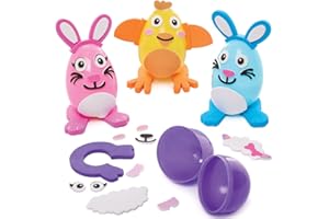 Baker Ross FX526 Kits d'œufs de Pâques – Lot de 8, kits de loisirs créatifs d'œufs pour les enfants