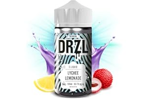 100ml Premium Vape Juice | Lychee Lemon Vape Liquid | E Liquid | Suitable for Vape Kits | E Cig | 70/30 E Liquid with No Nicotine | Nicotine Free | E Juice | Short Fill (by DRZL E Liquid)
