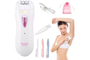 HENGBIRD Epilierer Gesichts, Kabellose Epilierer Damen zur Gesichts & Körperhaarentfernung, Elektrischer Mini-Epilierer mit LED-Licht Bikini Trimmer für die Gesichts Körper Achsel Bikini Bein (Usb-aufladung)