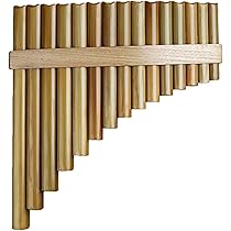 Flauto Di Pan In Bambù Naturale - 15 Canne, Tono Di Sol (G), Fatto A Mano Con Borsa