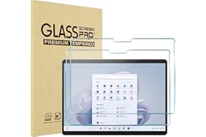 ProCase 2 Stück Schutzglas Displayschutzfolie für Microsoft Surface Pro 11 Pro 10 2024/ Surface Pro 9 2022, 13 Zoll 9H Gehärtetes Folie Screen Protector, Härte Schutzfolie Glas