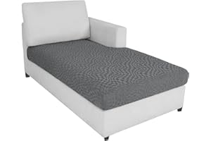 Ystyle Funda Asiento Sofa, Funda Cojin Sofa Ajustable, Funda Sofa Cojines Separado, Fundas De Cojín Elástico, Universal Fundas De Asientos Sofá (Chaise Longue, Gris Claro)