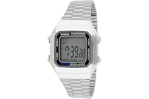 Casio Reloj para Hombres de Cuarzo con Correa en Acero Inoxidable, Gris A-178WA-1