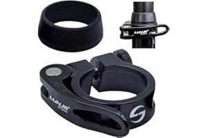 TIKBRO Bike Seat Post Clamp Aluminium Alloy Quick Release Bicycle Seat Clamp 28.6mm 31.8mm 34.9mm