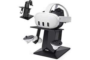 Ozkak VR Halterung kompatibel mit Quest 3S/Quest 3/Quest 2/Meta Quest Pro/Oculus Quest Zubehör, VR-Kopfhörer und Controller, VR Stand (schwarz)