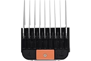 AIRERA Pettini professionali per animali in acciaio inox per toelettatori per animali domestici con lama staccabile in stile A5, 1/8"-1", compatibile con tagliaanimali Wahl KM Series Andis AG BG Oster A5 A6