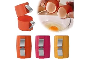 XIMEY Herramienta para Romper Huevos, 3 Piezas Abridores de Huevos Portátil, Egg Shell Opener, Abridor de Cascaras de Huevo de Mano, Utensilios de Cocina para Hogar y Restaurante