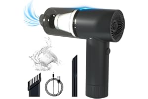 Xllent Handstaubsauger, Handsauger Kabellos 6000PA,Mini Autostaubsauger mit Typ-C-Aufladung 30min Laufzeit,HEPA-Filterung