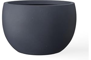 Kante Planter, Concrete, Charcoal, 20" D