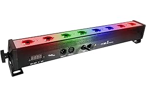 Par LED par bar bühne licht,SENLAN 8pcsx3W wall washer RGB 3-in-1 führte und vollen aluminium - haus der 7. dmx512 für disco/partei/theater (RGB)