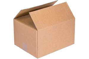 ECOSTAR 1618 Cajas de Cartón para Mudanza Economico ideal Envío, Varios Tamaños, Canal Simple 1 Capa, Fabricado en España (50x35x30cm/12ud)