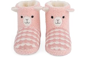 LACOFIA Zapatillas de Estar por Casa para Niñas Botas de Casa de Invierno Pantuflas Animales Botines Peluche para Niñas