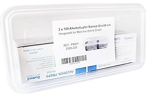 ROMED Hisopos de Alcohol 30 x 65mm torunda alkoholpads DIVERSOS Cantidad (pieza 200)