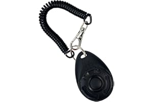 DOANTE 1 Pièce clicker Chien Dressage,clicker Chien,clicker,cliqueur pour Chien,Clicker de Chien avec Grand Bouton,Dressage pour Chien d'entraînement,pour Chiens Animaux Cheval,Chat,Chien(Noir)