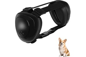 BERGWERK Hunde Ohrschützer für Gehörschutz, 29dB NRR Hundeohrschützer für Lärmschutz Noise Cancelling Kopfhörer (Schwarz-M)