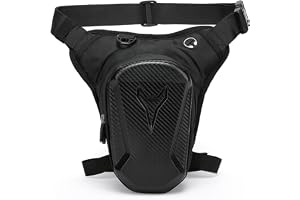 CHUANFU Lårväska för motorcykel, för herrar och damer, lårväska, vattentät, justerbar sportväska, multifunktionell midjeväska för vandring, camping, fiske, motorcykelåkning, cykling, klättring