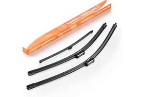 GEARMONSTER Jeu de balais d'essuie-glace avant + arrière Essuie-glace arrière pour Audi Q5 8R Q3 A4 Allroad | Avant (lot de 3 : 600 mm/500 mm/330 mm)