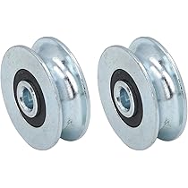 2 Pezzi Di Puleggia Per Porta Scorrevole, Ruote Girevoli Ruote Con Cuscinetti A Sfera Piastra Di Guida Ruota In Nylon Resistente Alla Corrosione R~p119643052 - Foto 2