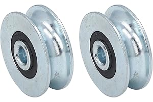 ASIXXSIX Poulie à Roulements à Billes à Gorge Profonde, Roulement Silencieux à Rouleaux de Chenille à Rainure en U Robuste, Remplacement pour Système de Poulie D'équipement de Gymnastique