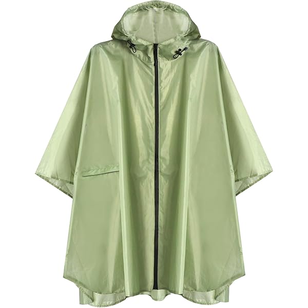 Poncho De Pluie Léger Et Imperméable ANYOO – Réutilisable, Respirant Avec Capuche, Taille Unique Pour Randonnée, Camping, Vélo