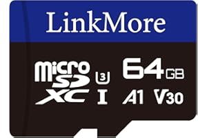 LinkMore Scheda Micro SDXC, A1, UHS-I, U3, V30, compatibile con classe 10, adattatore SD incluso (64GB, A1 V30)…