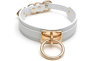lalatia Women's Fashion O Ring Choker Faux Leather Collar