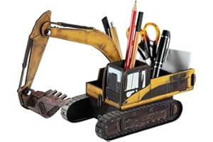 Werkhaus Stiftebox Bagger, 27 x 16 x 10 cm, Gelb