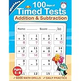 Timed Tests: Addition and Subtraction Math Drills, Practice 100 days of speed drills