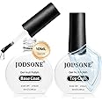 JODSONE 2 Bottles of 10 ML Base and Top Coat Gel Nail Polish Set Bright Surface At Home DIY Nail Salon Girl Gift