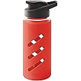 Treo By Milton Proteger 500 Borosilicate Glass Bottle With Silicon Protector, 535 ml, Red