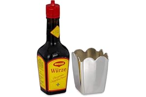 H.Bauer jun. versilberte Menage für Maggi- glatt polierter Maggi-Ständer - inklusive Maggi Flasche