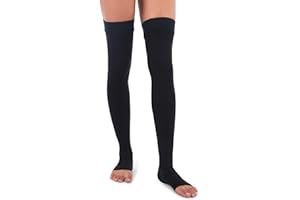 Jomi Compression, Unisex, Thigh High Stockings Collection, 20-30mmHg Premiere Surgical Weight Open Toe - Petite 265