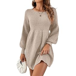 Generisch Strickpullover Damen Winter Warm Winterkleider Damen
