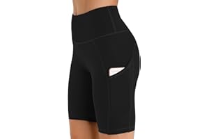 JOYSPELS Damen Kurze Hose Hohe Taille Radlerhose Push Up Leggings Sporthose mit Tasche Kurz