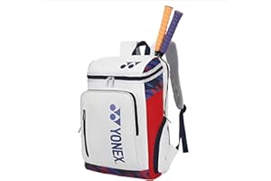 YONEX Sac à dos de sport de grande capacité, sac à raquettes multi-compartiments pour badminton et tennis, compartiment séparé pour chaussures.