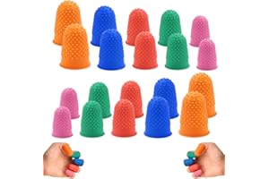 OTTYMO 20 Stück Fingerschutz Gummi Fingerspitzen 5 Farben Fingerkappen Zählfinger Fingerschutz Bäufer Blattwender Finger Gummi Finger Tip Pads Wiederverwendbare Fingerschutz für Verschiedene Finger