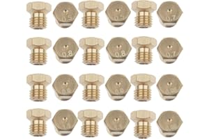 CUEMOON 12 uniwersalnych dysz do gazu z metanu, 2 x 0,5 – 0,7 – 0,8 – 0,90 – 0,90 – 0,95 – 1,1 mm – zestaw do konwersji na gaz propanowy, calor propan