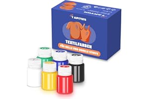 7 Artists Peinture Textile - Peinture Textile Permanent 6 x 20 ml | Fabric Paint sur Tissu, Vetement