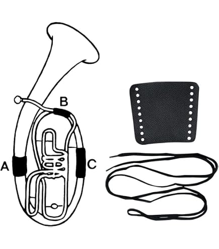 Supporto Per Eufonio/Baritono - Treppiedi Nero Stabile, Con 4 Piedini In Plastica, Peso 1.30 Kg