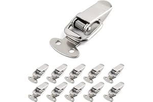 Saim Stainless Steel Case Chest Box Spring Draw Toggle Latch Catch Hasp, 10 Set