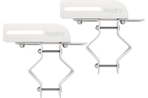 foxydry Adaptador de barandilla Redonda - Soporte de Aluminio y Acero Inoxidable - Duradero, Resistente a la corrosión - para barandillas Redondas con diámetros Entre 40 y 65 mm