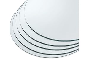 GOLD&CHROME UNIQUE DESIGN Kryształowe Lustro Ścienne, Zestaw 4 Sztuk, Okrągłe, 30 cm x 30 cm x 0,3 cm, 0,5 kg, Samoprzylepne, Dołączona Taśma, C-Kant, Nowoczesne, Minimalistyczne