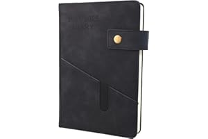EARNING POWER Academic Diary 2024-2025 Page A Day, Diary 2024-2025 From JUL 2024 to JUN 2025, Productivity A5 Diary Planner, 2 Bookmark, Pen Loop and Inner Pocket,21×14.5cm (Black)